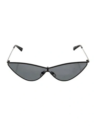 Pre-owned Le Specs The Fugitive Cat-eye Sunglasses In Black