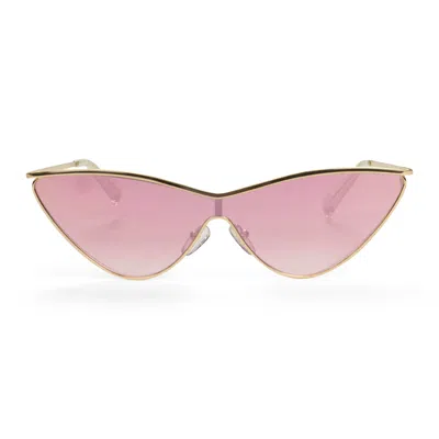 Le Specs The Fugitive Gold/rose Sunglasses