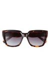 Le Specs The Illusion 54mm Gradient Square Sunglasses In Brown