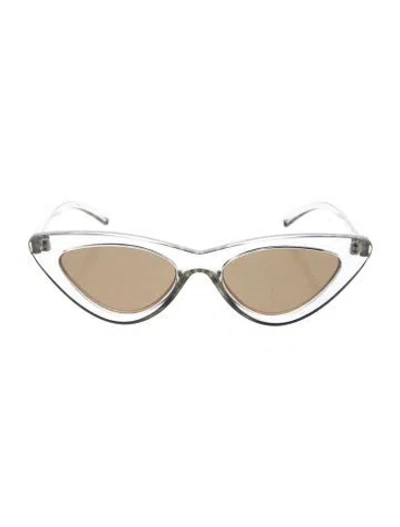 Pre-owned Le Specs The Last Lolita Cat-eye Sunglasses In Clear