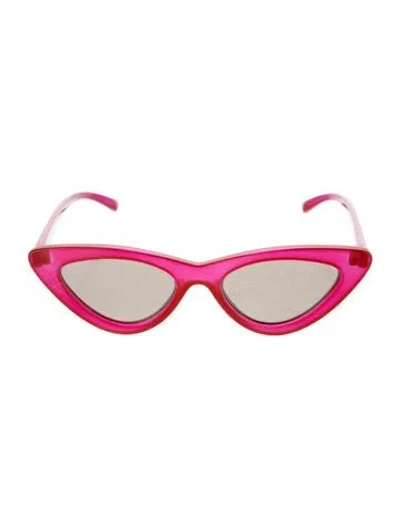 Pre-owned Le Specs The Last Lolita Cat-eye Sunglasses In Red