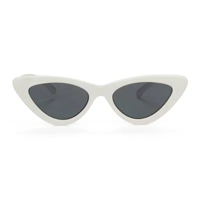 Le Specs The Last Lolita White Sunglasses