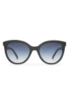 Shop Le Specs The Muse 54mm Round Sunglasses In Black/smoke Grad