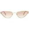 Le Specs The Soiree 60mm Mirrored Cat Eye Sunglasses In Multi