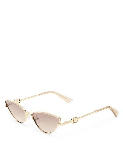 Le Specs The Soiree Slim Metal Cat-eye Sunglasses In Gold