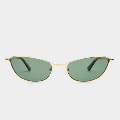 Le Specs Thorned In Gold Khaki Mono