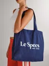 Le Specs Tote Bag In Blue & White Logo