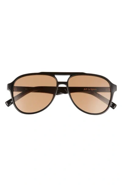 Le Specs Tragic Magic 56mm Aviator Sunglasses In Black