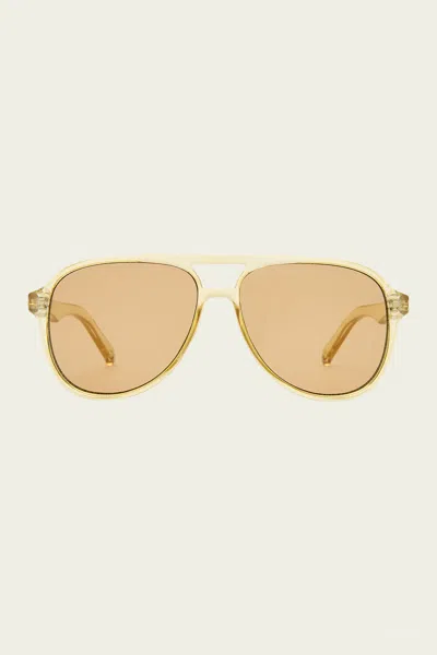 Le Specs Tragic Magic Aviator Sunglasses In Sage In Gold