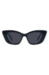 Le Specs Tranquil Turmoil 54mm Cat Eye Sunglasses In Black
