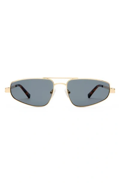 Le Specs Treausure 59mm Oval Sunglasses In Blue