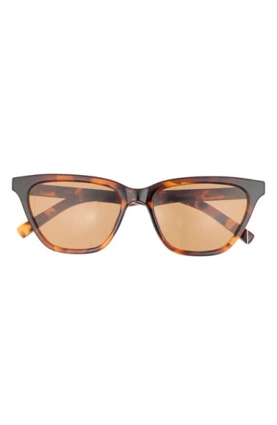 Le Specs Unfaithful 54mm Polarized Cat Eye Sunglasses In Brown