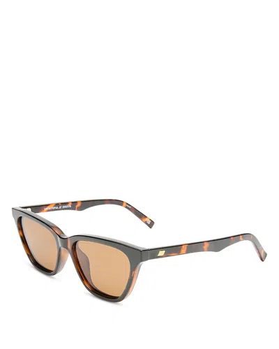 Le Specs Unfaithful Square Sunglasses, 54mm In Brown