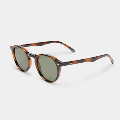 Le Specs Unisex Galavant Round Sunglasses In Tortoise In Brown