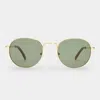 Le Specs Unisex Lost Legacy Sunglasses In Gold Green Mono In Brown