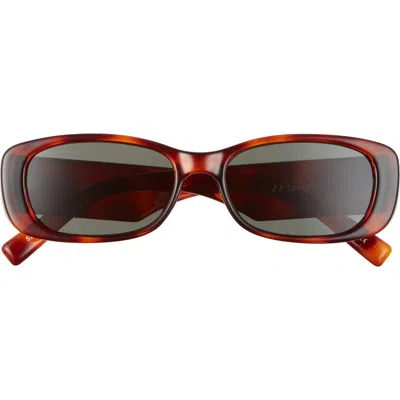Le Specs Unreal 50mm Rectangle Sunglasses In Brown