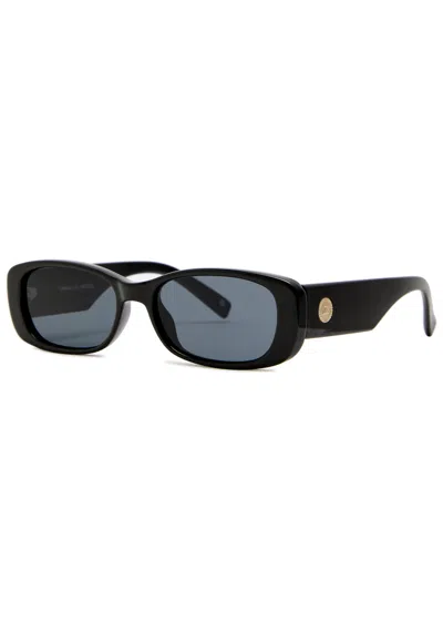 Le Specs Unreal! Rectangle-frame Sunglasses In Black