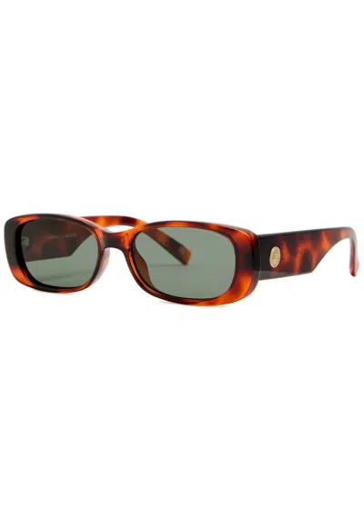 Le Specs Unreal! Rectangle-frame Sunglasses In Brown