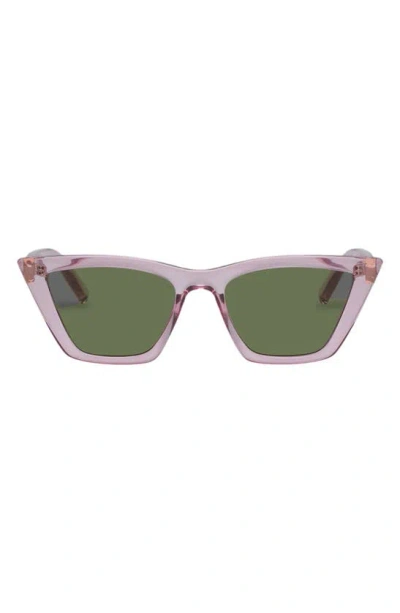 Le Specs Velodrome 54mm Cat Eye Sunglasses In Pink