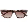 Le Specs Velodrome 54mm Gradient Cat Eye Sunglasses In Neutral