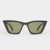 Le Specs Velodrome Angular Cat-eye Sunglasses In Black