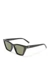 Le Specs Velodrome Angular Cat-eye Sunglasses In Black