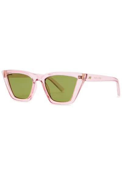 Le Specs Velodrome Cat-eye Sunglasses In Pink