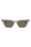 Le Specs Velodrome Cat Eye Sunglasses In Pink / Moss Mono