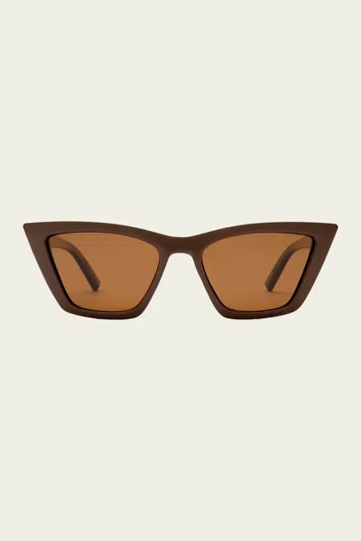 Le Specs Velodrome Cat-eye Sunglasses In Cocoa In Brown
