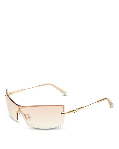 Le Specs Velvetine Shield Sunglasses In Gold