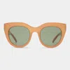 Le Specs Women's Air Heart Sunglasses In Caramel In Brown