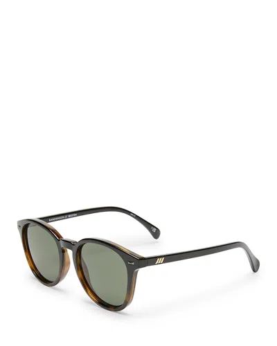 Le Specs Women's Bandwagon Polarized Round Sunglasses, 51mm In Black Tortoise