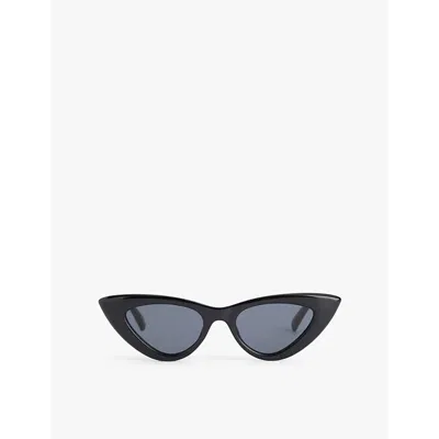 Le Specs Womens  Hypnosis Cat Eye-frame Plastic Sunglasses In Black