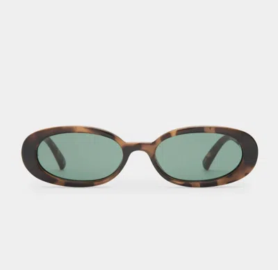 Le Specs Women's Outta Love Sunglasses In Tort Green Mono In Brown