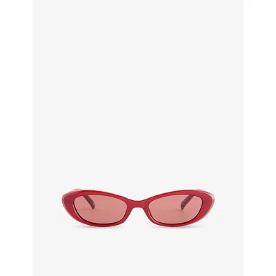 Le Specs Womens Garnet Lsp2552137 The Whisperer Cat-eye Polycarbonate Sunglasses