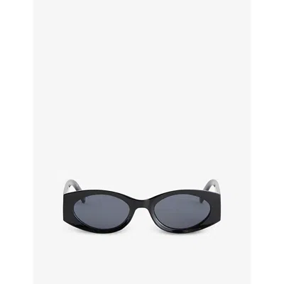 Le Specs Womens Lsp2452422 Mermaiden Oval-frame Polycarbonate Sunglasses Black