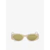 Le Specs Womens Oatmeal Lsp2452424 Mermaiden Oval-frame Sunglasses In Oatmeal