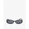 Le Specs Womens Lsp2552120 Starlight Rectangle-frame Sunglasses Black In Black