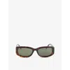 Le Specs Womens Tort Lsu2429738 Monopoly Rectangle-frame Sunglasses In Tort