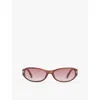 Le Specs Womens Pearl Chocolate Dont Cha Oval-frame Polycarbonate Sunglasses In Pearl Chocolate