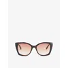 Le Specs Womens Tort Lsp2552150 Incantation Square-frame Polycarbonate Sunglasses In Tort