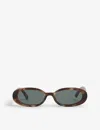 Le Specs Outta Love Oval-frame Polycarbonate Sunglasses In Tort