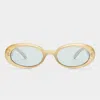 Le Specs Work It 53mm Oval Sunglasses In Neutral