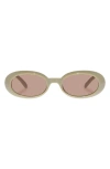 Le Specs Work It 53mm Oval Sunglasses In Biscotti