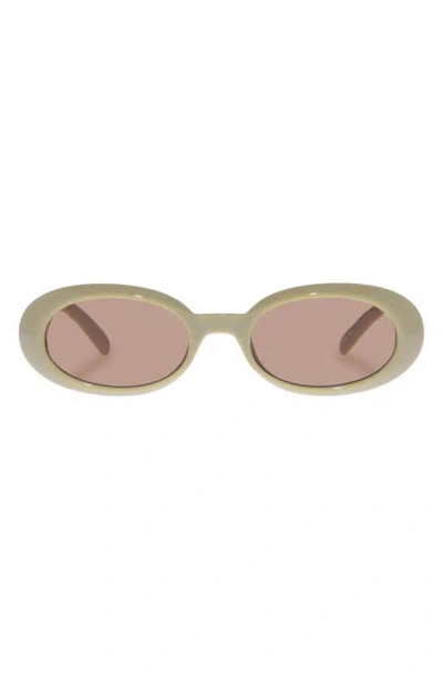 Le Specs Work It 53mm Oval Sunglasses In Neutral