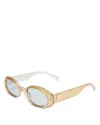 Le Specs Work It 53mm Oval Sunglasses In Neutral