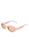 Le Specs Work It! Oval Sunglasses, 53mm In Pink