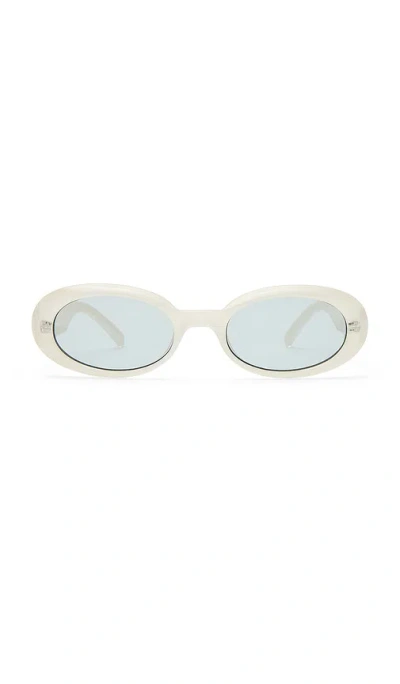 Le Specs Work It Sunglasses In White