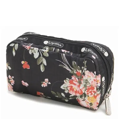 Le Sportsac Ladies Nylon Cosmetic Pouch In Garden Rose In Black