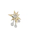 Le Ster 18kt Yellow Gold And White Diamond Rocket Right Earring In Gold